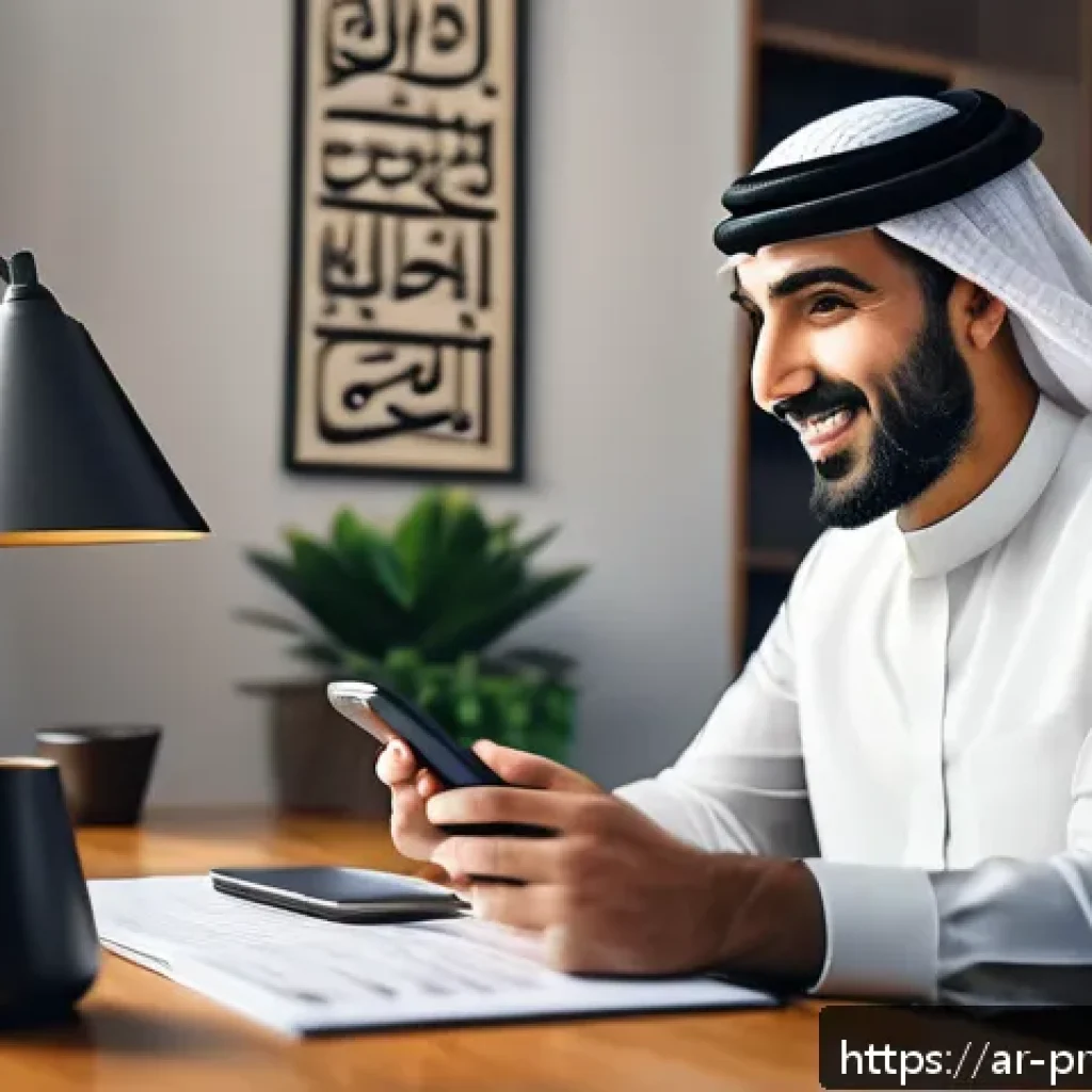 디지털 프라이버시 보호를 위한 정책 권장사항 - A detailed digital illustration of an Arab man in his 30s sitting at a modern desk in a warmly lit h...