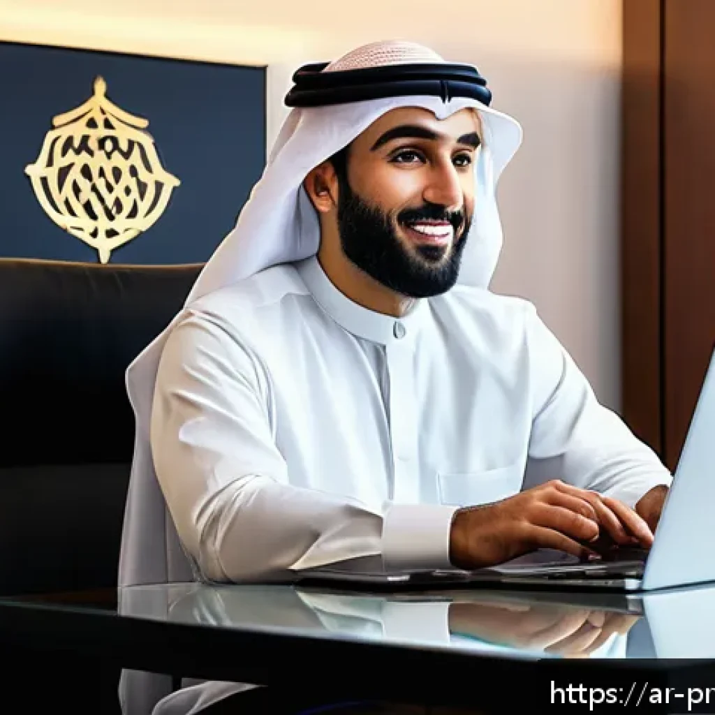 정보 유출 시나리오와 대응 전략 - A modern, professional Arabic man in his 30s sitting at a sleek desk in a well-lit home office, focu...